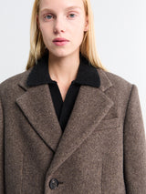 Dunst - Unisex Layered Cashmere Blazer in Melange Brown