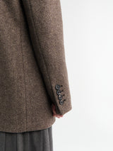 Dunst - Unisex Layered Cashmere Blazer in Melange Brown