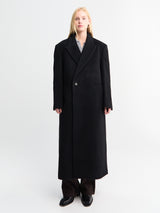 Dunst - Unisex Oversized Double Coat in Black