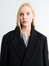 Dunst - Unisex Oversized Double Coat in Black