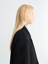 Dunst - Unisex Oversized Double Coat in Black