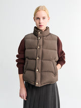 Dunst - Unisex Goose Down Vest in Dark Brown