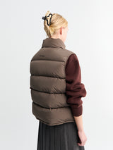 Dunst - Unisex Goose Down Vest in Dark Brown