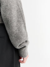 Dunst - Unisex Cashmere V-Neck Sweater in Melange Grey