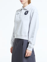 Sporty & Rich - The World Series Polo Sweatshirt in Heather Gray