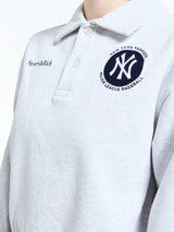 Sporty & Rich - The World Series Polo Sweatshirt in Heather Gray
