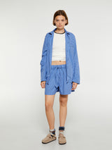 Tekla - Poplin Pyjamas Shorts in Boro Stripes