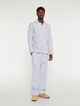 Tekla - Poplin Pyjamas Shirt in Skagen Stripes