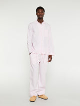 Tekla - Poplin Pyjamas Shirt in Soft Pink