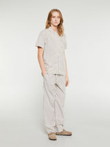 Tekla - Poplin Pyjamas Short Sleeve in Hopper Stripes