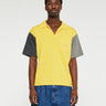 Bicolor Poloshirt ERL - With Logo Embroidery Knit in Yellow