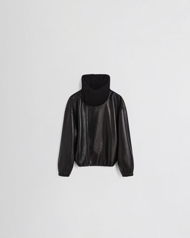 Phoebe Philo - Rib Neck Jacket in Black