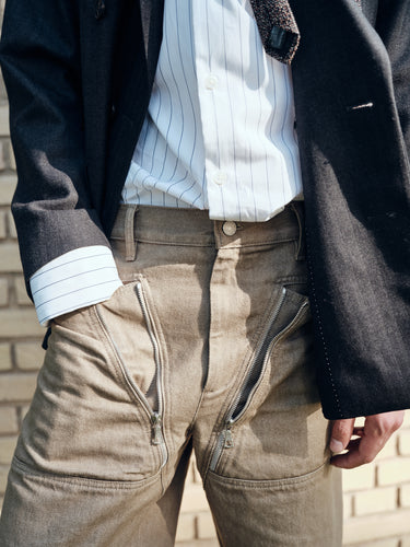 Dries Van Noten - Pexior Denim Pants in Stone