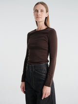 FLORE FLORE - Max Tee in Dark Brown
