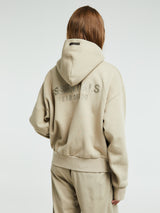 Fear of God - Classic Fit Fleece Zip-Up Hoodie in Timber