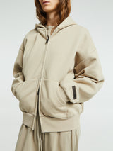 Fear of God - Classic Fit Fleece Zip-Up Hoodie in Timber