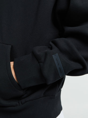 Fear of God - Classic Fit Fleece Zip Up Hoodie in Jet Black