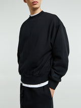 Fear of God - Classic Fit Fleece Crewneck in Jet Black