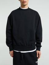 Fear of God - Classic Fit Fleece Crewneck in Jet Black