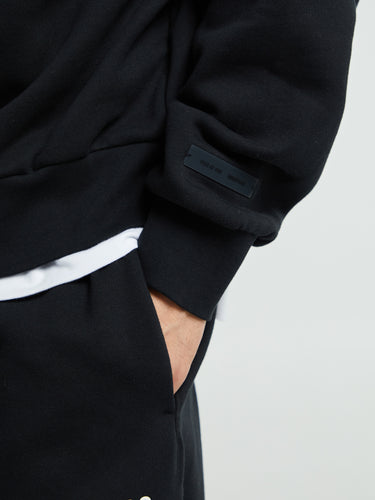 Fear of God - Classic Fit Fleece Crewneck in Jet Black