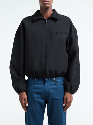 Fear of God - Bonded Canvas Zip-Up Jacket in Jet Black