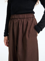 The Frankie Shop - Baxter Track Pants in Dark Brown