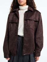 The Frankie Shop - Hester Faux Suede Jacket in Brown