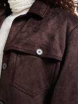 The Frankie Shop - Hester Faux Suede Jacket in Brown