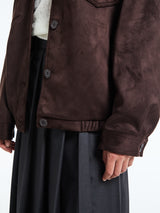 The Frankie Shop - Hester Faux Suede Jacket in Brown