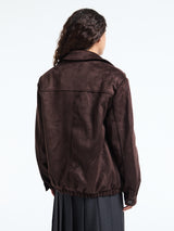 The Frankie Shop - Hester Faux Suede Jacket in Brown