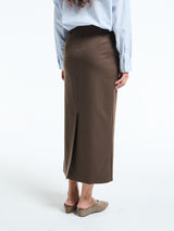 The Frankie Shop - Alrose Mid Skirt in Mocha