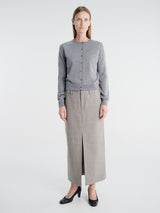 The Frankie Shop - Nomi Thin Knit Cardigan in Grey