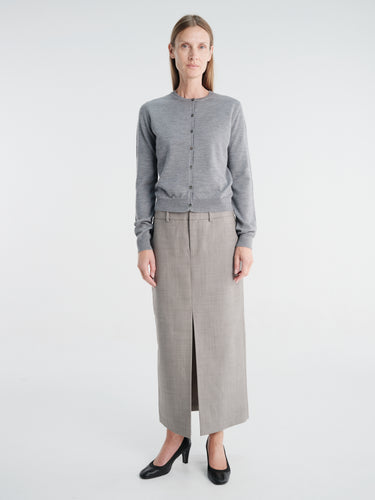 The Frankie Shop - Nomi Thin Knit Cardigan in Grey