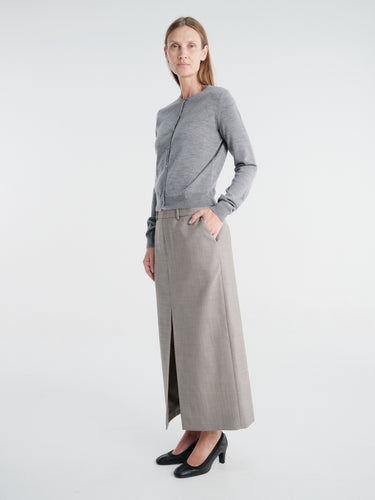 The Frankie Shop - Nomi Thin Knit Cardigan in Grey