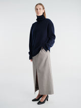 The Frankie Shop - Gala Padded Knit Turtleneck in Navy