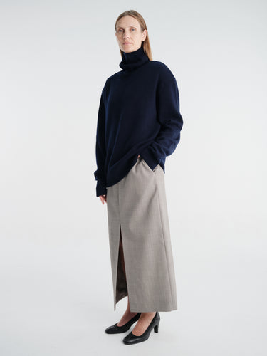 The Frankie Shop - Gala Padded Knit Turtleneck in Navy
