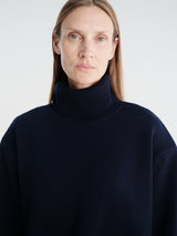 The Frankie Shop - Gala Padded Knit Turtleneck in Navy