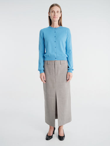The Frankie Shop - Nomi Thin Knit Cardigan in Blue