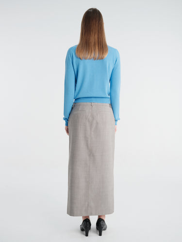 The Frankie Shop - Nomi Thin Knit Cardigan in Blue