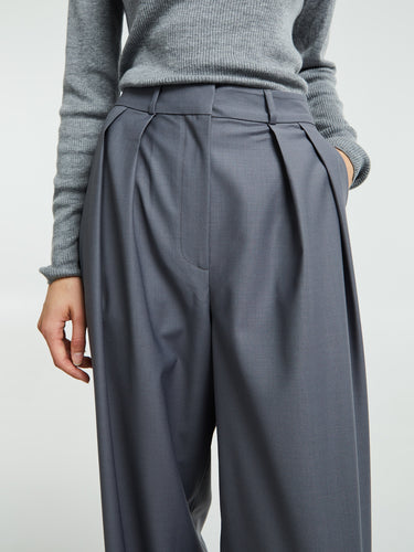The Frankie Shop - Ripley Pleated Trousers in Grey