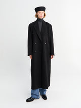 The Frankie Shop - Gaia Double Breasted Coat in Black