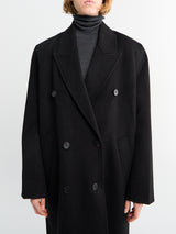 The Frankie Shop - Gaia Double Breasted Coat in Black