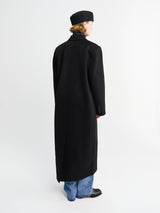 The Frankie Shop - Gaia Double Breasted Coat in Black