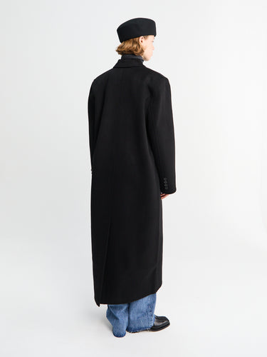 The Frankie Shop - Gaia Double Breasted Coat in Black