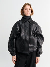 The Frankie Shop - Prescott Faux Leather Jacket in Black