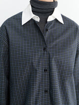 The Frankie Shop - Hylan Checked Shirt in Dark Grey