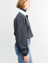 The Frankie Shop - Hylan Checked Shirt in Dark Grey