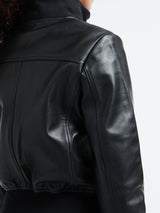 The Frankie Shop - Tobias Leather Jacket in Black