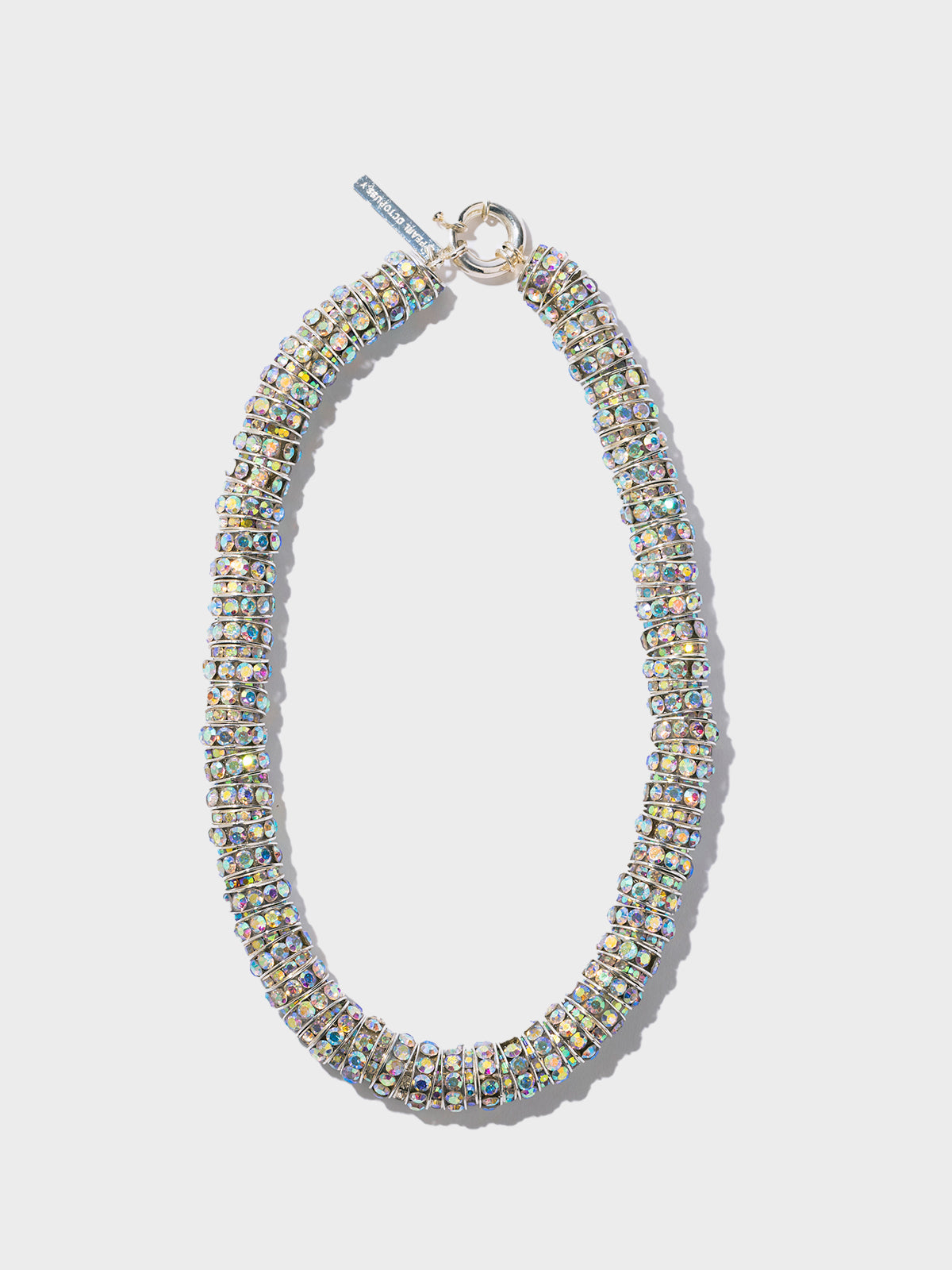 Pearl Octopuss.y - Fat Diamond Necklace in Silver