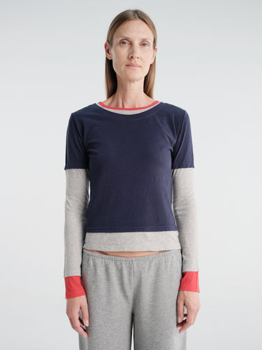 Gimaguas - Triple Tee in Grey Navy